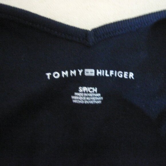 TOMMY HILFINGER-Girls Tank Top Size S/P-Blue With-Bows On Shoulders 100% Cotton - Picture 6 of 6